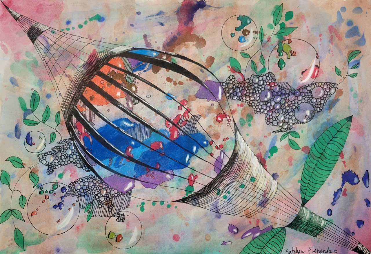 Abstract Zentagle/Watercolor